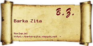 Barka Zita névjegykártya